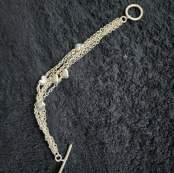 Tiffany&Co. Sterling Silver Multi Strand Puffed Heart bracelet - Picture 3 of 15